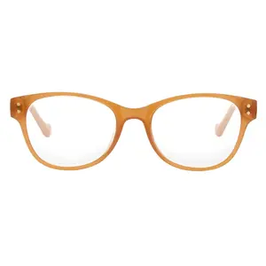 Fifth & Ninth Montreal Women's Petite Rectangle Blue Light Glasses - Amber