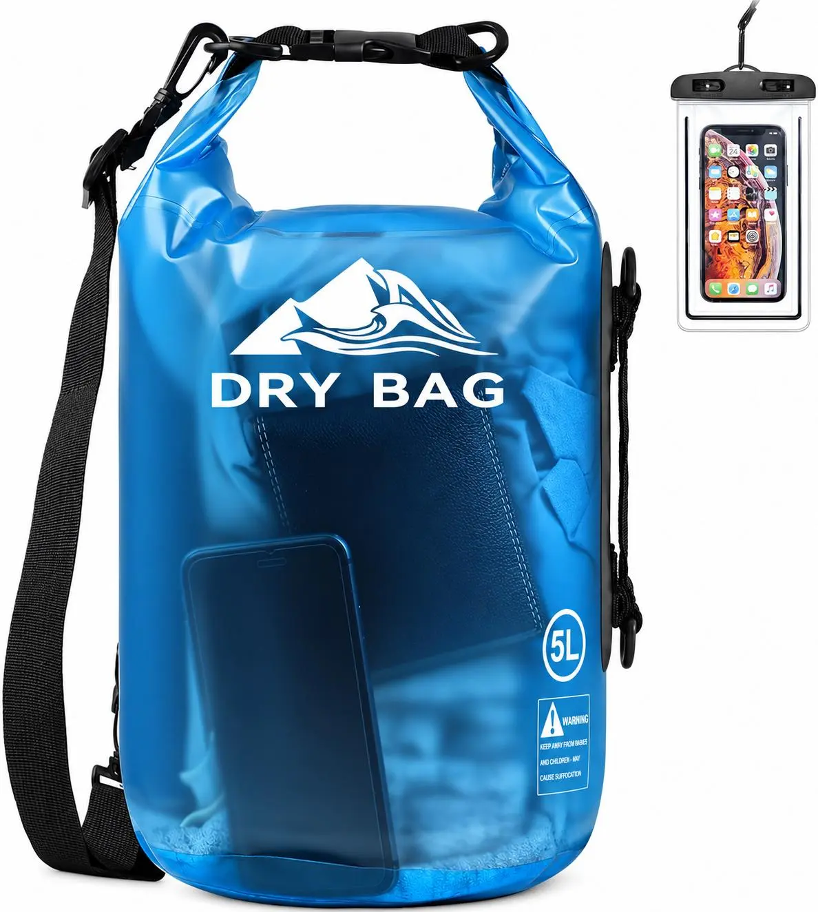 Dry Bag Waterproof Backpack with Phone Case 5L/10L/20L/30L/40L