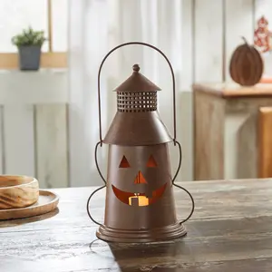 Tealight Holder Halloween Lantern - Bronze