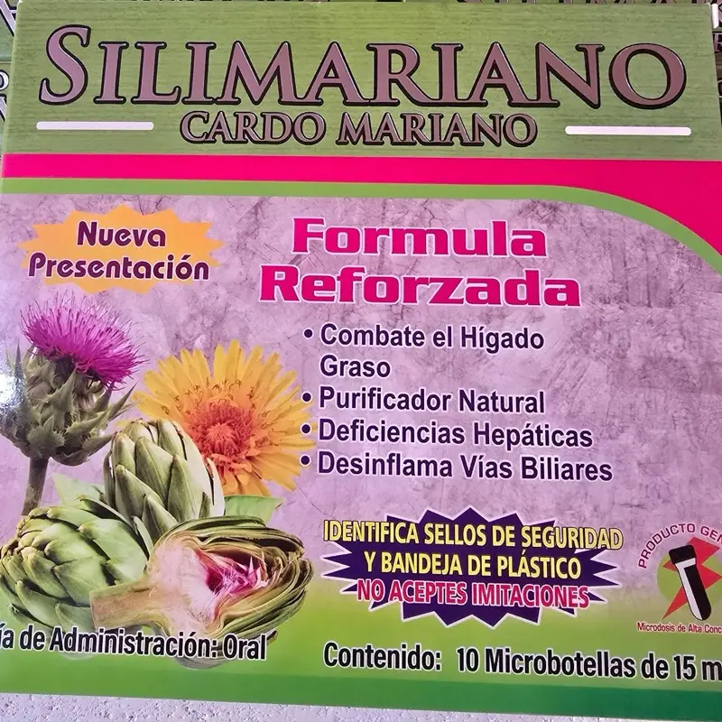 SILIMARIANO MICRODOSIS BEBIBLES ,HIGADO GRASO,PURIFICADOR NATURAL,DEFICIENCIA HEPATICA,DESINFLAMA LAS VIAS BILIARES