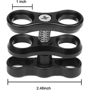 4 Pcs 1" Aluminum Ball Clamp Mount for Underwater Diving Light Arms Tray System Photography Diving Camera