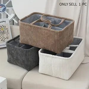 1-Piece Multifunctional Storage Basket For Mommy Bags, Diaper Storage Basket, Multi Compartment Design Partitioned Storage For Mother And Baby Bags, Large Capacity Diaper Bags, Clothes, Toys, Hand-Held Storage Basket