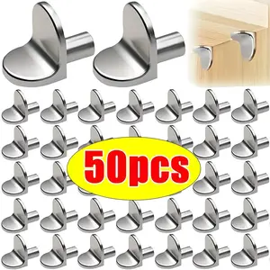 50 Durable Metal Shelf Support Pins for Easy Installation, Sturdy Bracket, Ideal for Kitchen, Closet, Wardrobe, and Bookshelves, Versatile Shelf Hardware