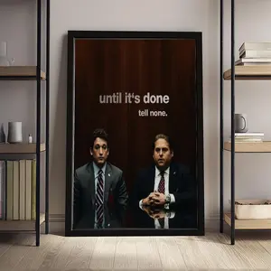 Billions Motivational Quote Canvas | Until It’s Done Tell None Office Hustle Wall Decor