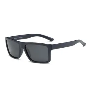 Polarized Sunglasses for Men Lightweight TR90 Frame UV400 Protection Square Sun Glasses P1002-T10-B01