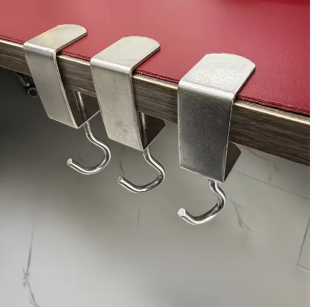 3pcs Adjustable Hanging Bag Hooks, Nail-Free Buckle Style Table-Side Hooks , Suitable for home decor