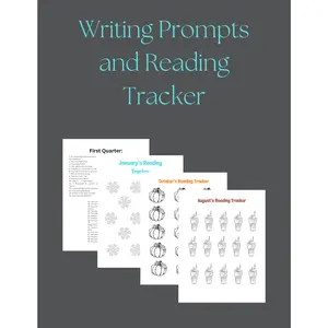 Language Arts Writing Prompts and Reading Tracker for Elementary School