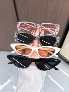 Women's Classic Casual Sunglasses Set, High-Quality Vintage Cat Eye & Rectangular Frame, Lightweight Durable Fashion Outdoor UV Protection