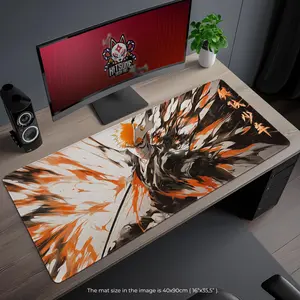 Bleach Ichigo Hollow Form Gaming Mouse Pad, Anime Desk Mat with Epic Action Design, Large Bleach Desk Accessory