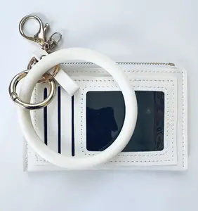 Women's Keychain Wallets, White Bills Keeper