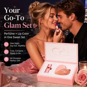 Pheromone Perfume & Lipstick Makeup Gift Set for Women, Captivating Vanilla Rose Scent to Get Noticed, Long-Lasting Fragrance for Date Night, 50ml, Single Item
