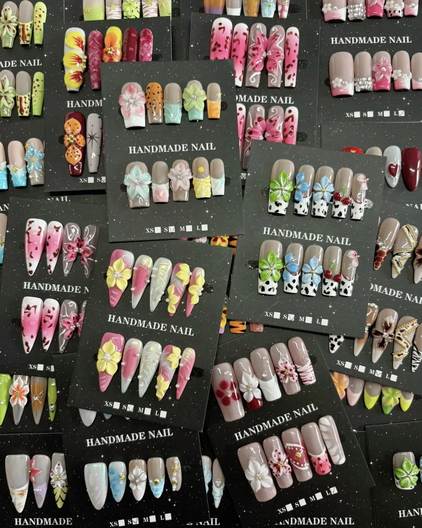 Mona(12094)gc.Customize bundle handmade pretty random style nails