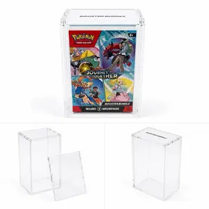 Pokémon Booster Bundle Acrylic Display Case – Magnetic UV Protective Case, magnetic top loading Cabinet, crystal clear, UV dust scratch secure hold  151 standard size , holder Premium Pokemon