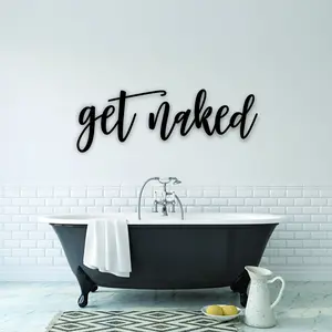 Get Naked Sign, Signage, Bathroom Signs, Wooden Farmhouse Bathroom Sign, Bathroom Wall Decor, Bathroom Decor, Bathroom Decoration, Bedroom Decor, Home Decor, Wedding Gift, Anniversary Gift, House Warming Gift