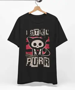 I Still Purr Kit the Cat Tee - Unisex Skelanimals Shirt - Scene Emo Fashion - 2000's Hot Topic Vintage Shirt, Gif for Her, Gif for Him Menswear Womenswear Top