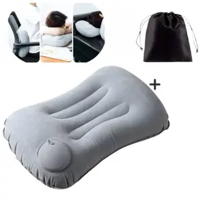 Inflatable Lumbar Support Pillow Set with Manual Air Pump, Portable Foldable Cushion for Office Chair, Car Seat, Plane, Travel Gift