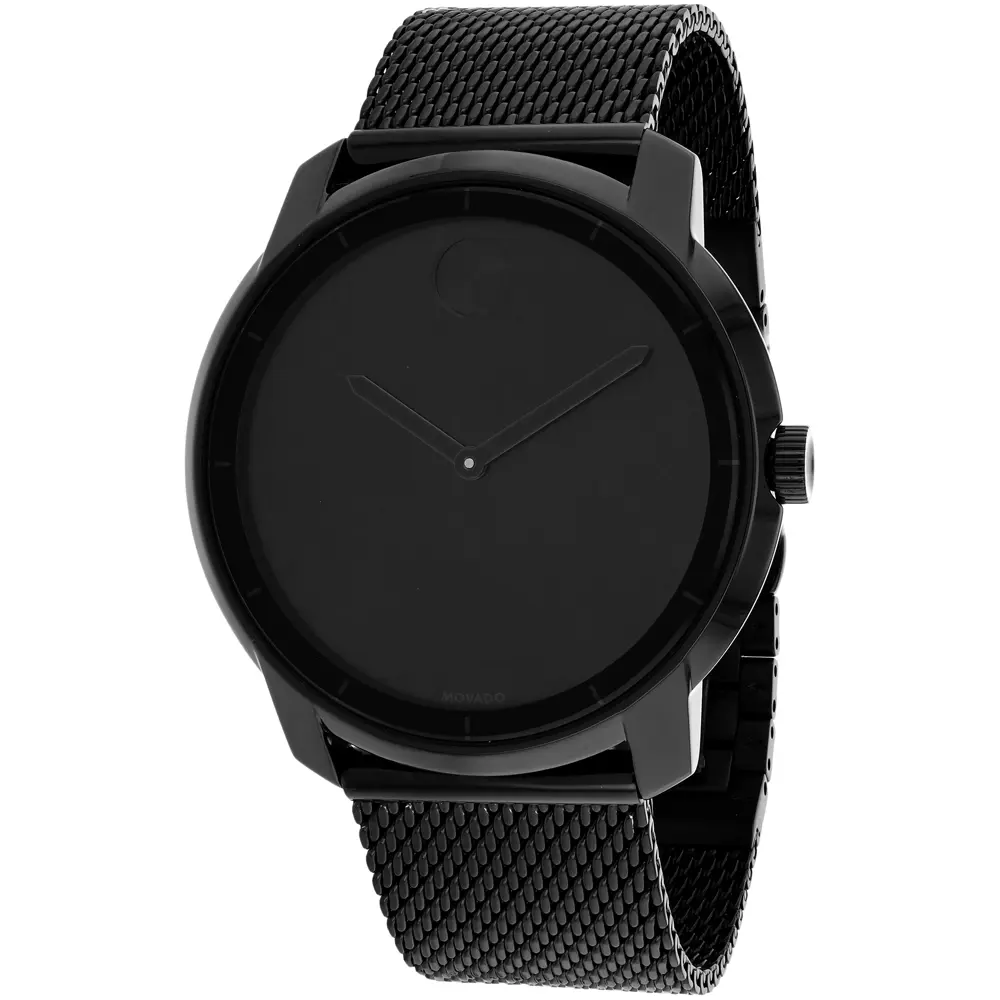 Movado Bold Black Stainless Steel Unisex Watch 3600261
