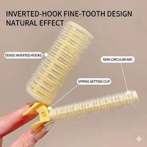 Instant Hair Root Volumizing Clips for Women, Professional Heat-Free Hair Rollers for Flat Fine Hair, Portable Self-Grip Bangs Volume Curler for Daily Styling, High Cranial Top Hair Styling Tools