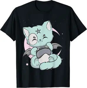 Sadboy Cat Yami Kawaii Gamer Sadboi Chibi Anime Sad Neko T-Shirt - Robynreede Shop 39B0BLKCG8KS