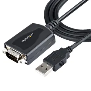 Startech 1P3FPC-USB-SERIAL TAA USB To Serial Cable, Black