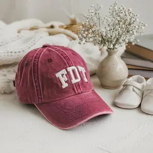 FDT Hat, Embroidered Maroon Dad Hat, Political Statement Cap, Anti-Trump Washed Cotton Baseball Cap, Protest Gift, Bold Letters Hat