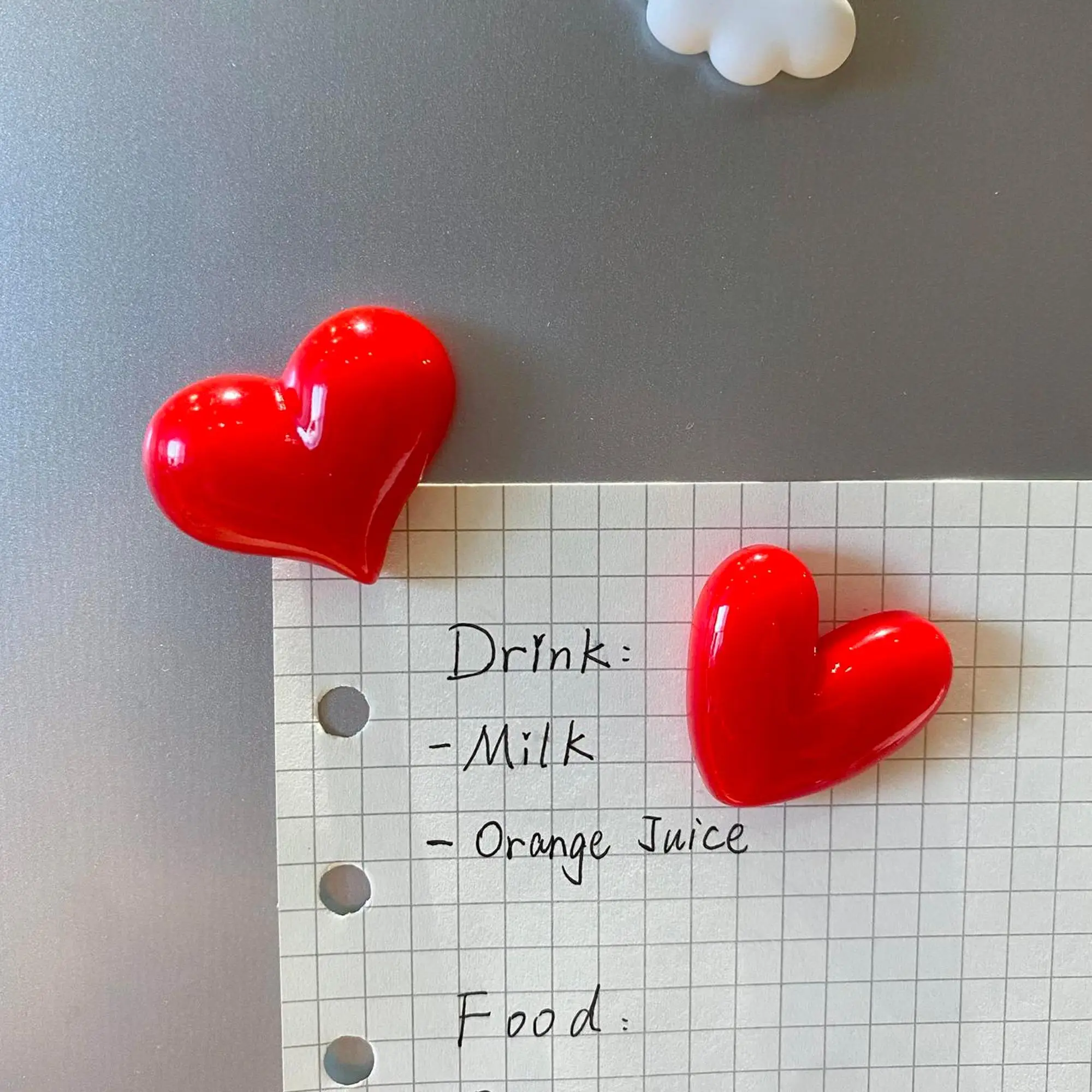 Fridge Magnets, 2pcs Heart Shaped Refrigerator Magnet for Kitchen, Heart Shaped Magnetic Fridge Magnet, Cute Resin Magnet, Fridge Magnet For Home Kitc