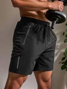 Men’s summer running shorts — training/workout drawstring shorts for sports, fitness, cycling, outdoor hiking, and swimming; comfortable, quick-drying, cool, breathable, moisture-wicking, stretchy, available in multiple colors