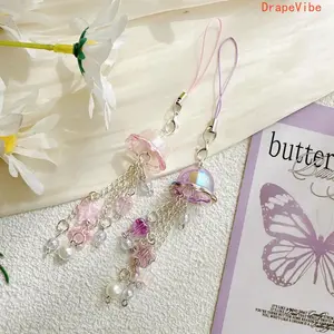 Y2K Aesthetic Jellyfish Heart Phone Charm Cute Stylish Strap Accessory For Bag And Camera Decoration