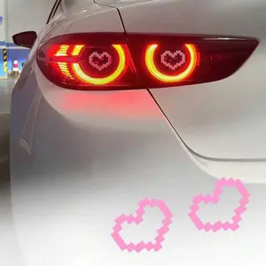 [Pack of 4pcs ]Heart Pattern Car Tail Light Sticker, Cute Car Tail Light Decal, Decorative Decal, Universal Car Exterior Decoration Accessories for Car Glass, Car Decals