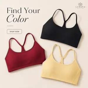 Women's High-Impact Wireless Anti-Bounce Sports Bra - Seamless Push-Up Crop Tank Tops with Removable Pads for Running, High Intensity Training