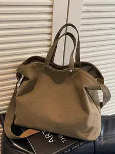 Women's Solid Color Large Capacity Handbag Tote Bag, Fashionable Casual Versatile Shoulder Bag for Daily Used, Trendy High-quality Daily Commuting Bag, Girl Fashionable Shopping Bag