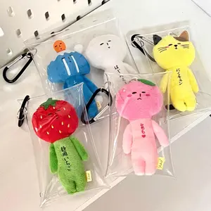 Transparent PVC Baby Bag Keychain Coin Purse Blind Box Gift Packaging Bag Dustproof Storage Hanging Bag for All Occasions