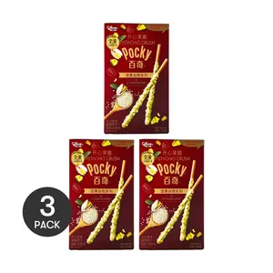 GLICO Pocky Nut & Grain Series Pistachio Crunch Whole Wheat Biscuit Sticks 3 Pack - 1.3 oz Each