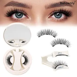 Magnetic Eyelashes Glueless Lashes Reusable Natural Look No Glue or Stickers, Daily Use Makeup Accessories, 1 Pair Pack for Everyday Beauty