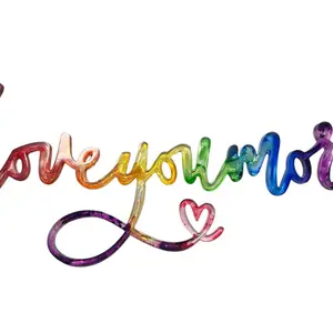 Love You More Wall Decor (Pride Flag Colors)