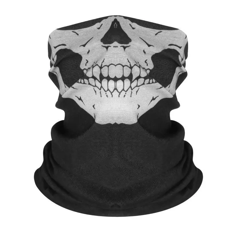 1 skull half mask white