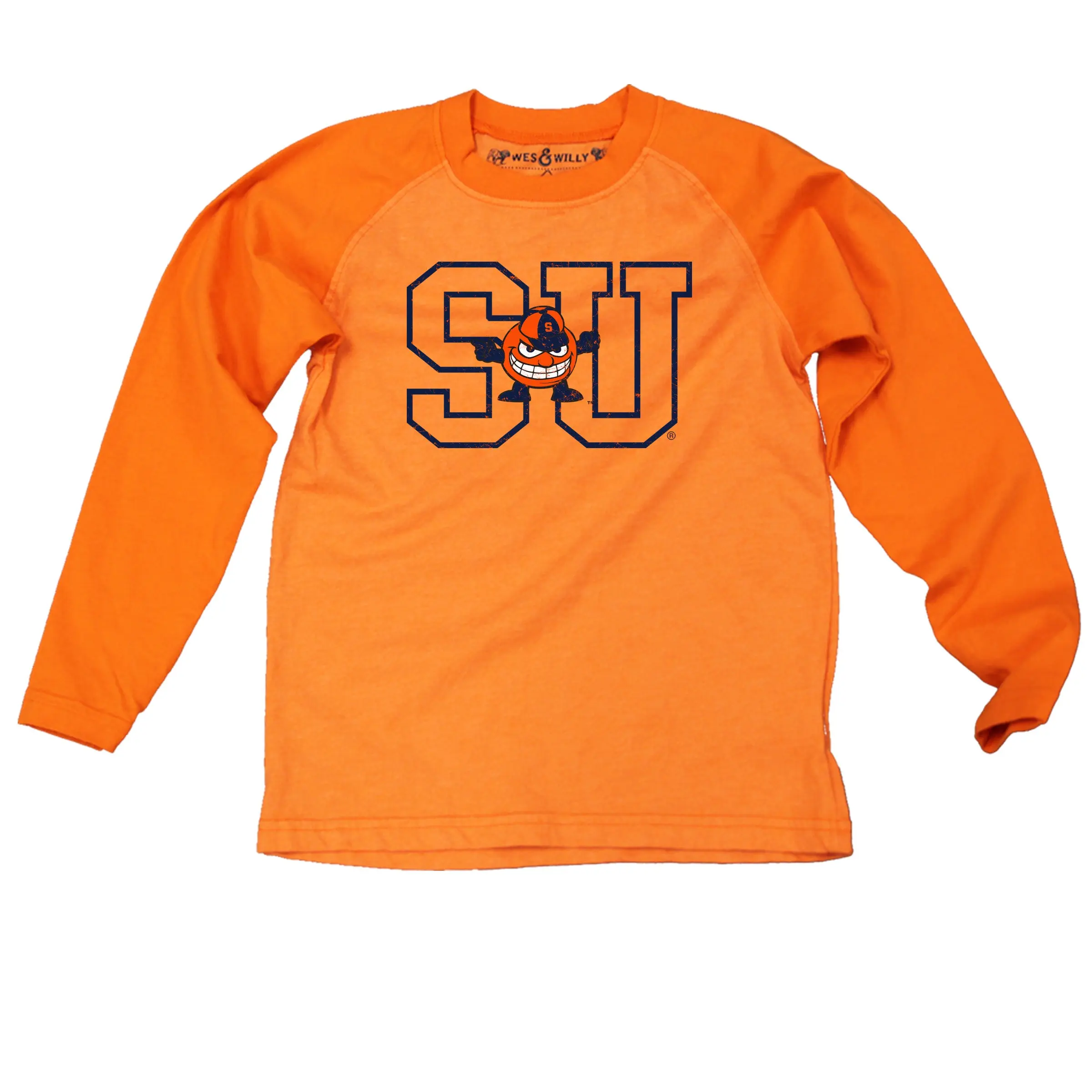 Syracuse Orange Youth Heathered LS Raglan