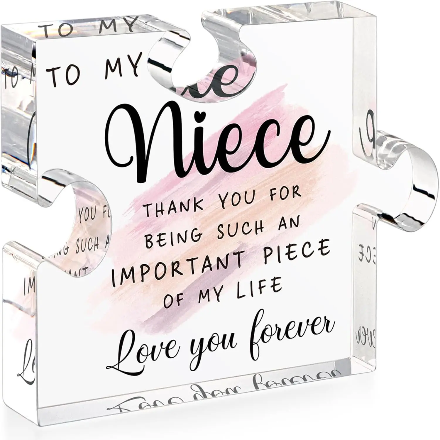 Niece Gifts from Auntie Uncle - Nieces Birthday Gifts Best Niece Ever Gift for Nieces from Aunt Graduation Mothers Day Christmas Valentines Day Gift Paperweight Keepsake