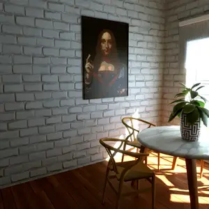 Salvator Mundi by Leonardo da Vinci DIY Custom Major Brick Brand-compatible Dot Art Kit (includes baseplates, dots, frames, tiles, hangers, and instructions)