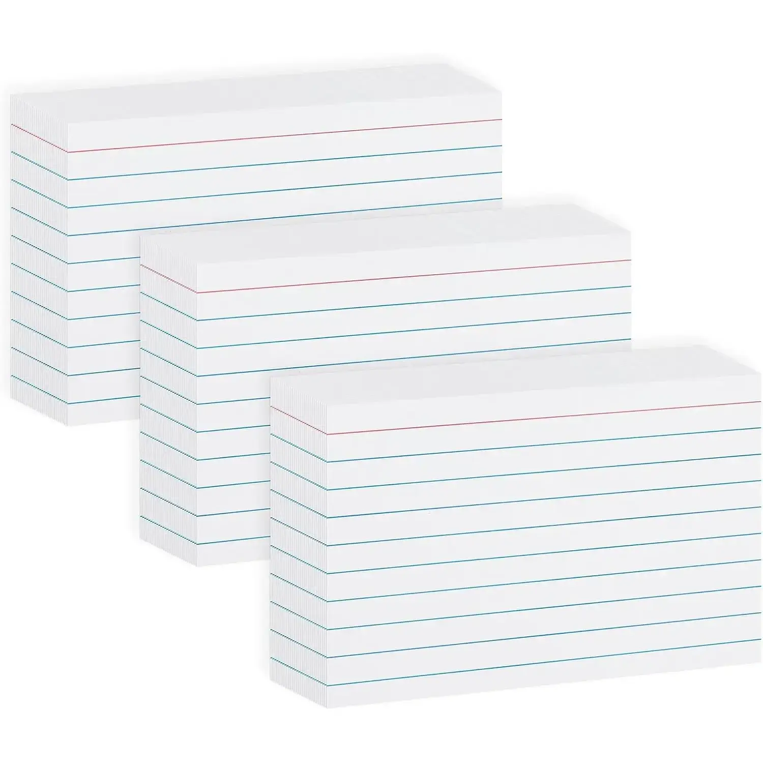 White 5x8 Index Cards Ruled 300PCS, Flashcards, Notecards for Studying, Recipes, Memo Cards, Office Supply, DIY, Presentation