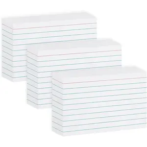 White 5x8 Index Cards Ruled 300PCS, Flashcards, Notecards for Studying, Recipes, Memo Cards, Office Supply, DIY, Presentation