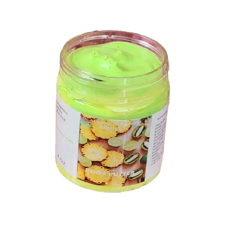 Pineapple Kiwi Whipped Body Butter. Handmade Shea & Mango Butter Body Frosting. All Natural Non Greasy Emulsified Body Butter new bodybutter