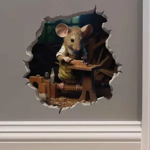Woodworking Mouse Hole Decal