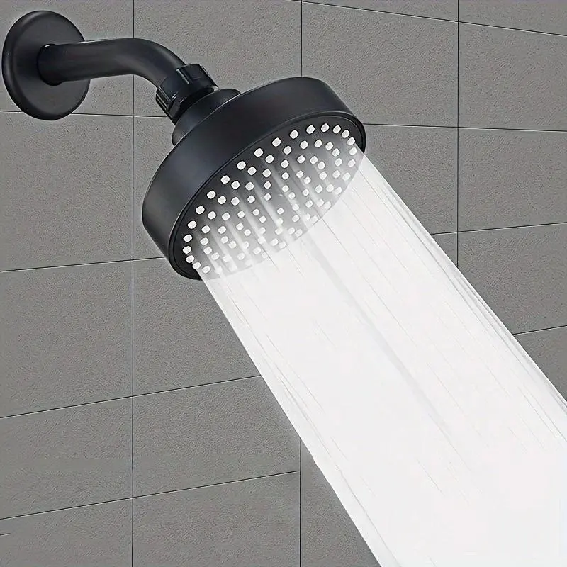 Round High-pressure Fixed Rainfall Shower Head, 1 Count Durable Shower Head Replacement, Easy Installation Bathroom Accessories for Home Use, Bathroom Shower Equipment, Showerhead, Fixed Showerheads