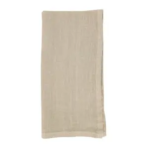 Saro Lifestyle Classic Pure 100% Linen Table Napkin (Set of 4), 20", Natural