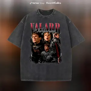 Valarr Targaryen T-Shirt – Unisex Vintage 90s Style Sweatshirt, House Targaryen Dragon Graphic Tee, Fantasy Fan Gift