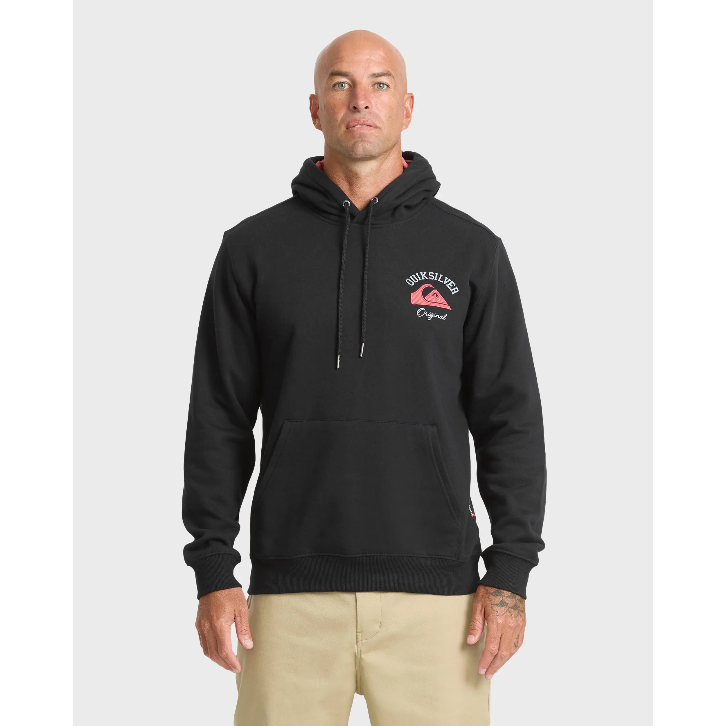 Quiksilver | Suede Graphic Pullover Hoodie | Embroidered Logo Graphic Print | Surf & Swim