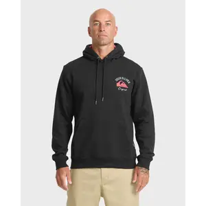 Suede Graphic Pullover Hoodie - Anthracite