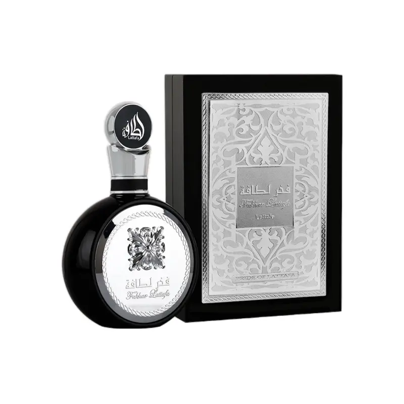 Lattafa Fakhar Silver Men's Eau de Parfum - Men's Cologne, Cologne - Fresh Fruity, Bergamot, Amber Wood Scent - 3.4 oz 100 ml Oriental Woody Premium Arabian Fragrance - Single Item