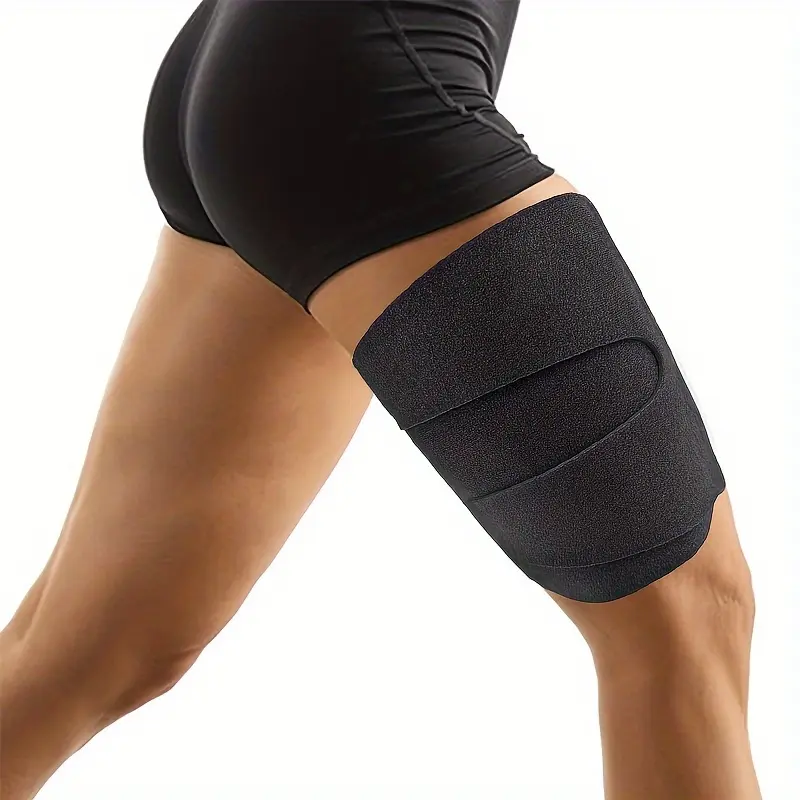 Adjustable Compression Thigh Support Sleeve, Durable Chloroprene Material, Ideal for Exercise & Recovery, Single Piece Leg Brace, Leg Protector, Leg Supporter